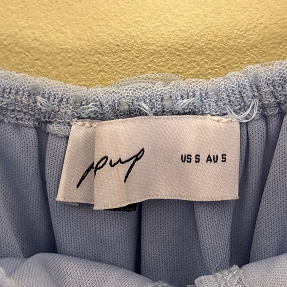 PETAL & PUP Belle Maxi Dress In Blue Women Size Small Tulle Formal Summer Party - Picture 5 of 15